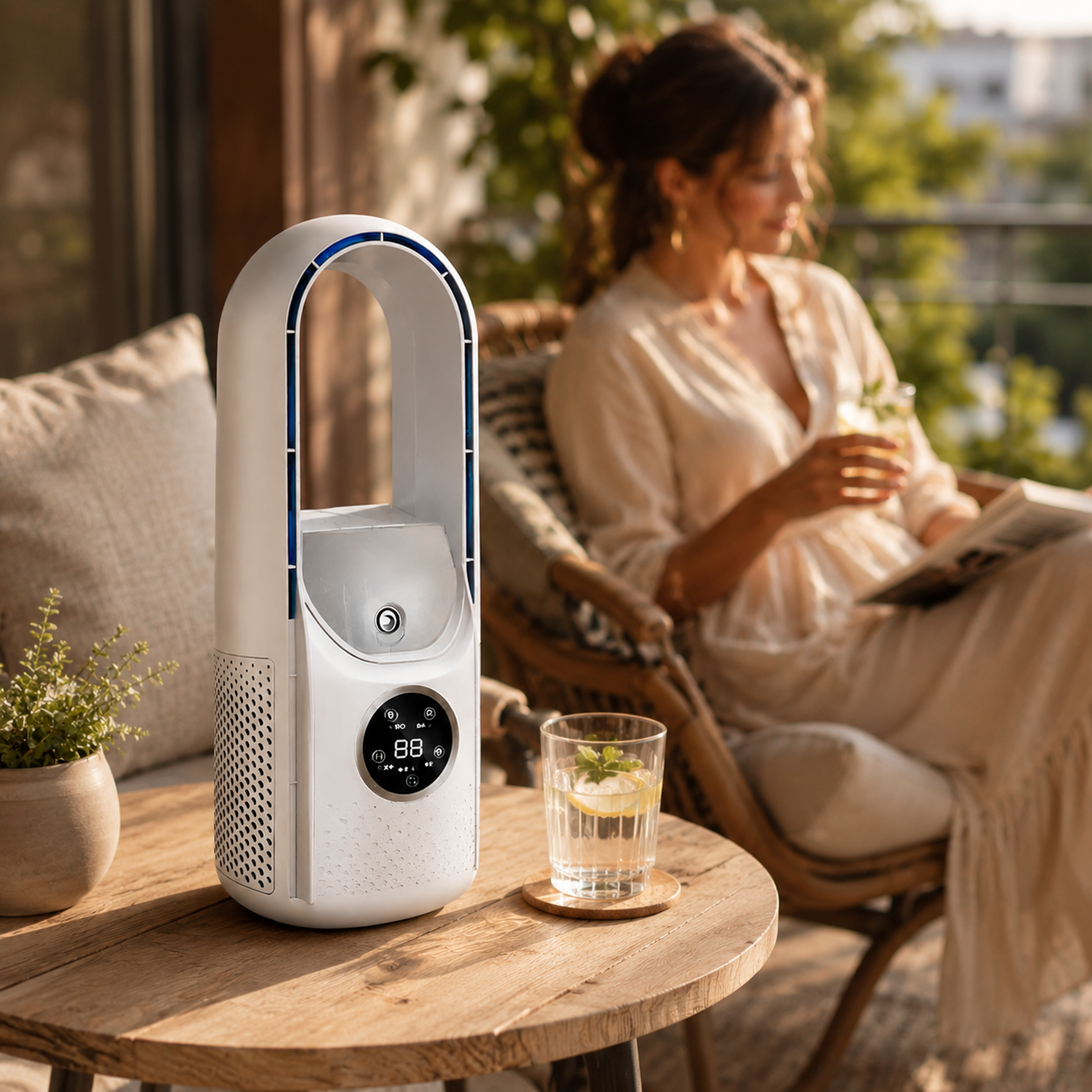 Bærbar køleventilator uden blade luftkonditionering
