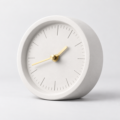 Orologio da scrivania portatile, decorativo e originale in cemento