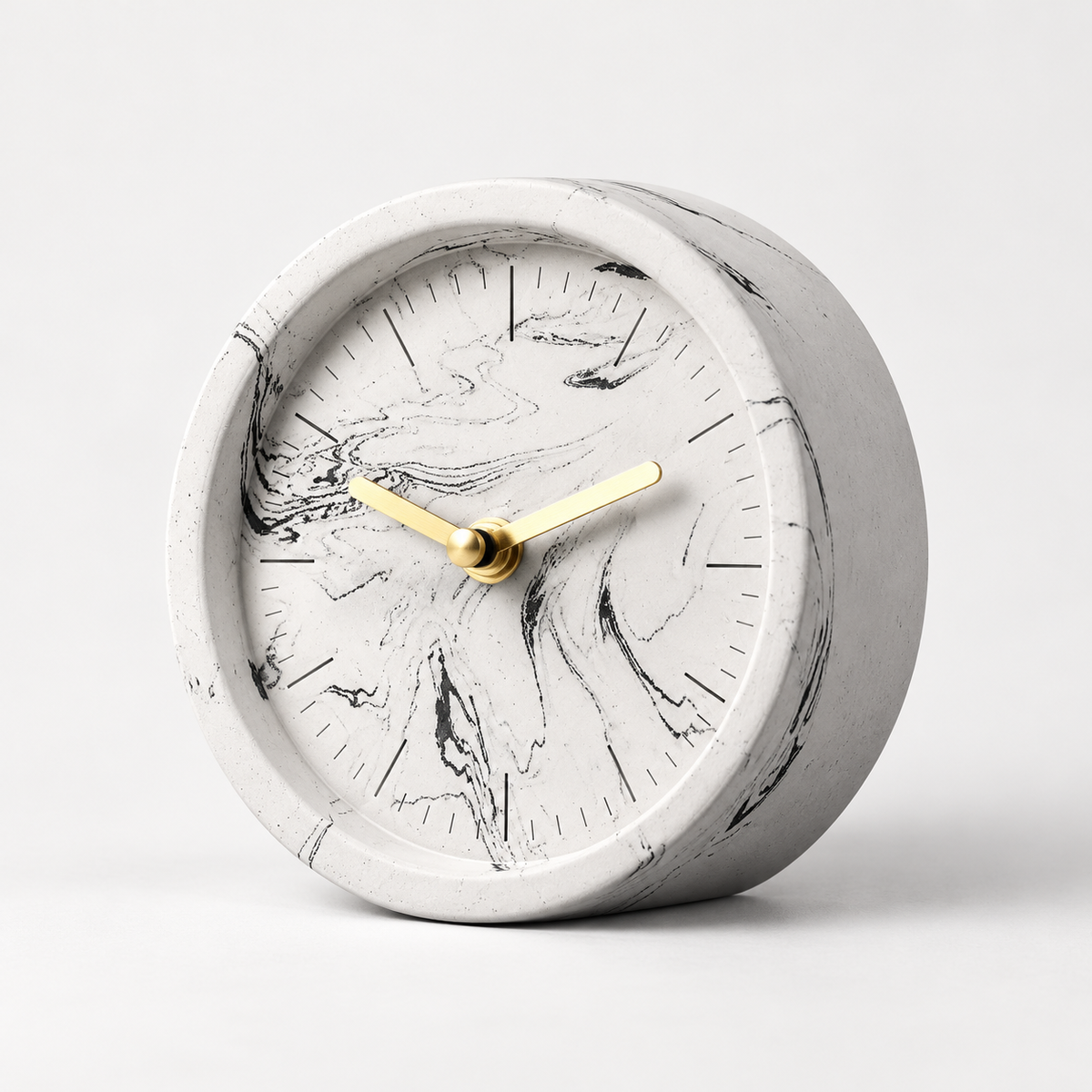 Orologio da scrivania portatile, decorativo e originale in cemento