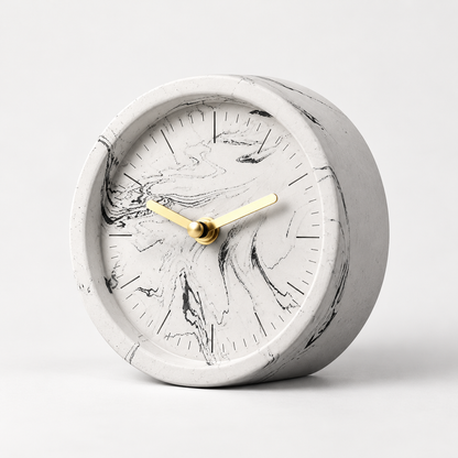 Orologio da scrivania portatile, decorativo e originale in cemento