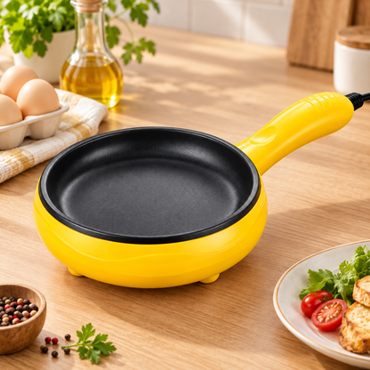 Portable Electric Mini Frying Pan Compact Non Stick Design