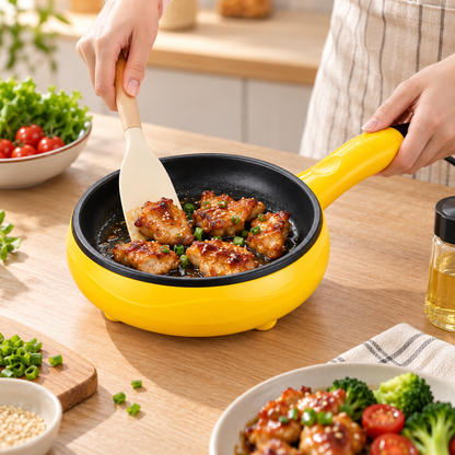 Portable Electric Mini Frying Pan Compact Non Stick Design