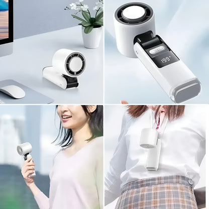 Bærbar ventilator håndholdt køl USB-genopladelig rejseventilator