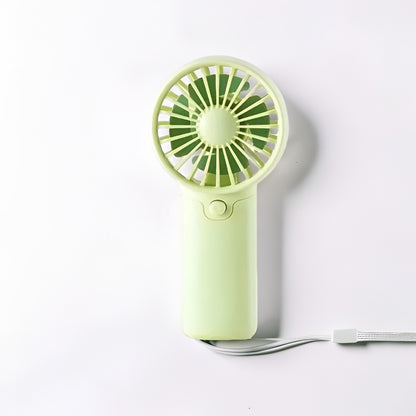 Bærbar mini ventilator med batteri, håndholdt rejseventilator til afkøling