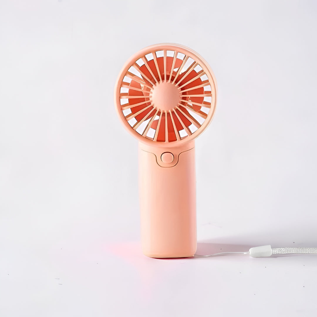 Bærbar mini ventilator med batteri, håndholdt rejseventilator til afkøling