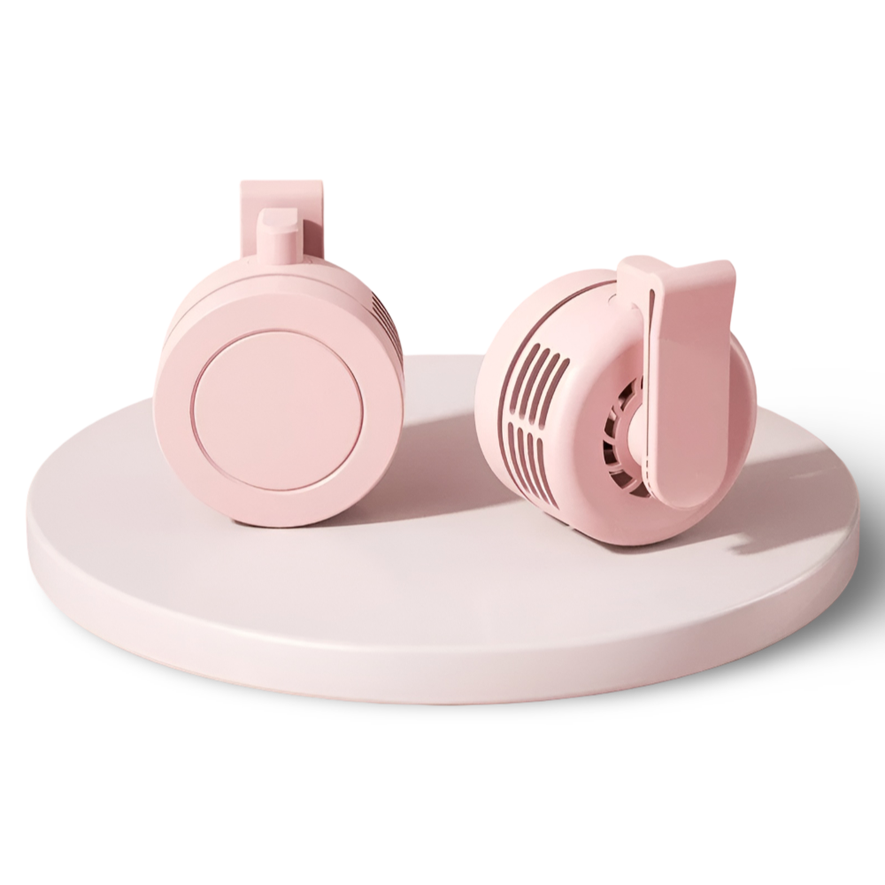 Ventilador Portátil Mini con Clip para Cuello Ajustable Plegable