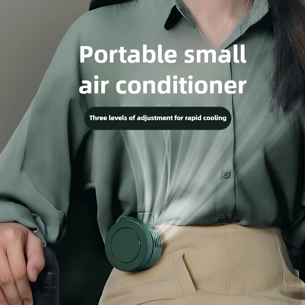 Ventilador Portátil Mini con Clip para Cuello Ajustable Plegable