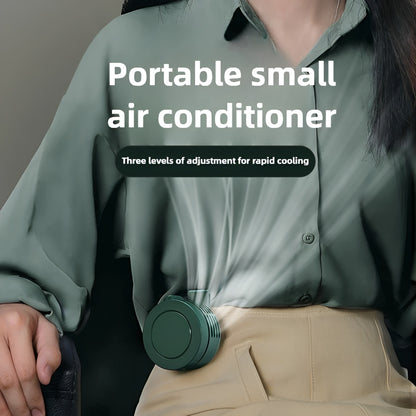 Ventilador Portátil Mini con Clip para Cuello Ajustable Plegable