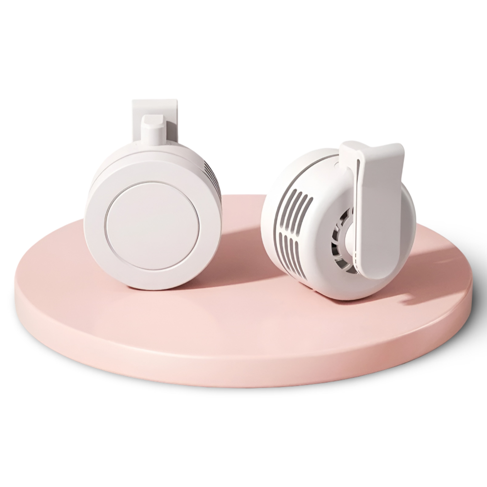 Ventilador Portátil Mini con Clip para Cuello Ajustable Plegable