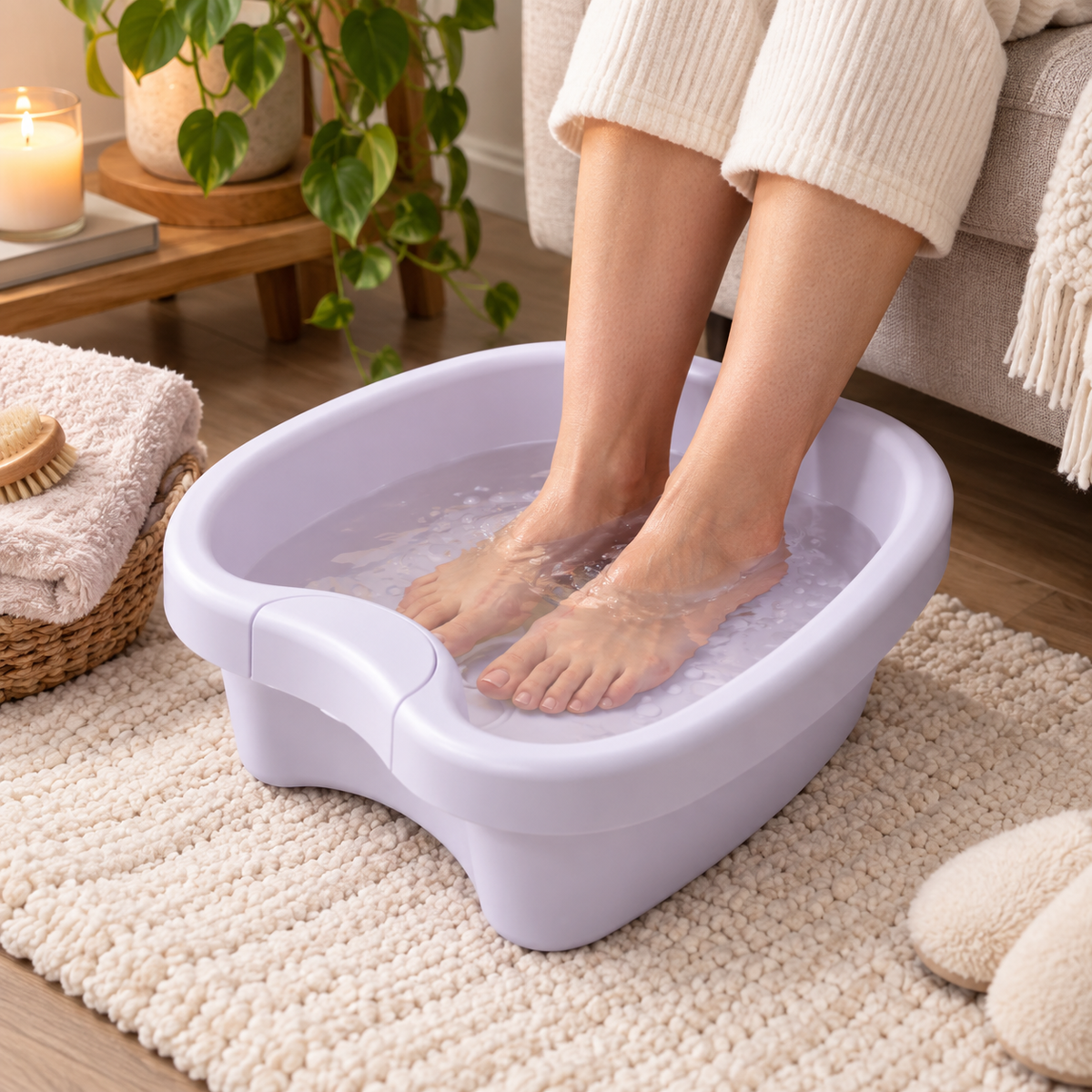 Bærbar fodbadsskål, nem at tage med, sammenklappelig spa