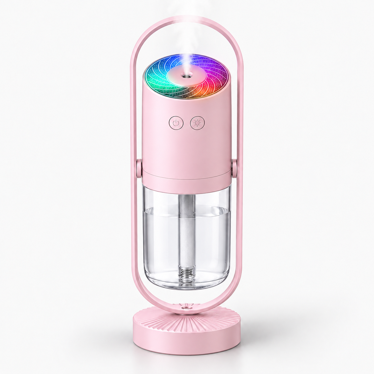 Bærbar luftfugter med mini-natlampe og LED-funktion