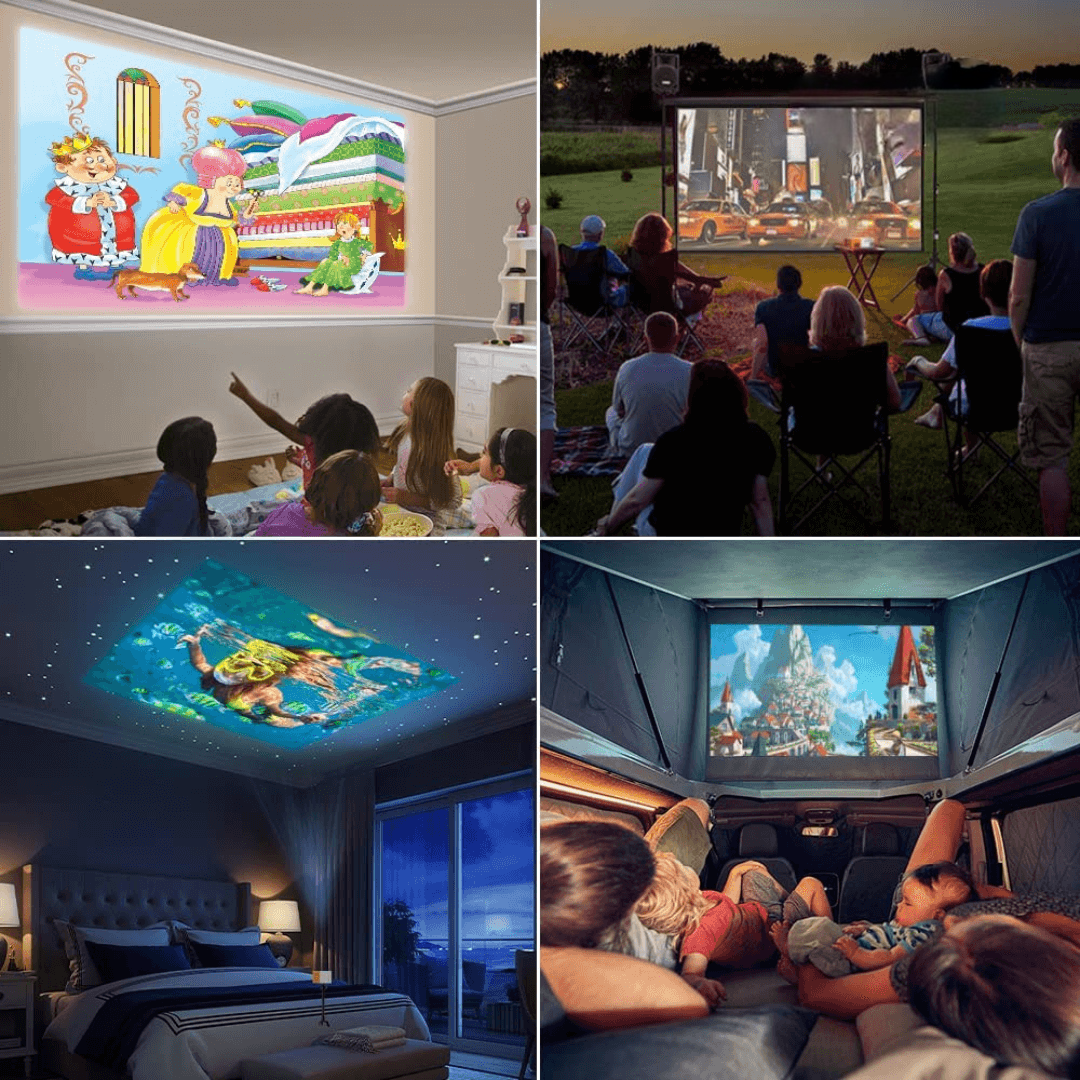 מקרן נייד מיני WIFI 6 1080p עם HDMI