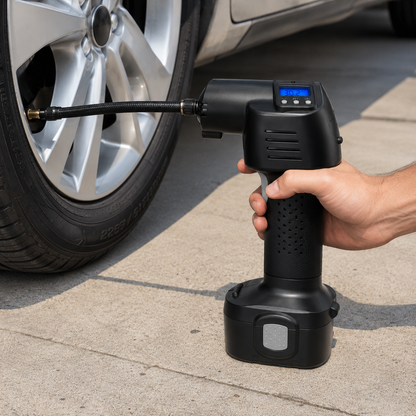 Portable Tire Inflator Rechargeable Digital Cordless Gauge