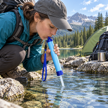 Filtro per acqua portatile, depuratore d'emergenza compatto da viaggio