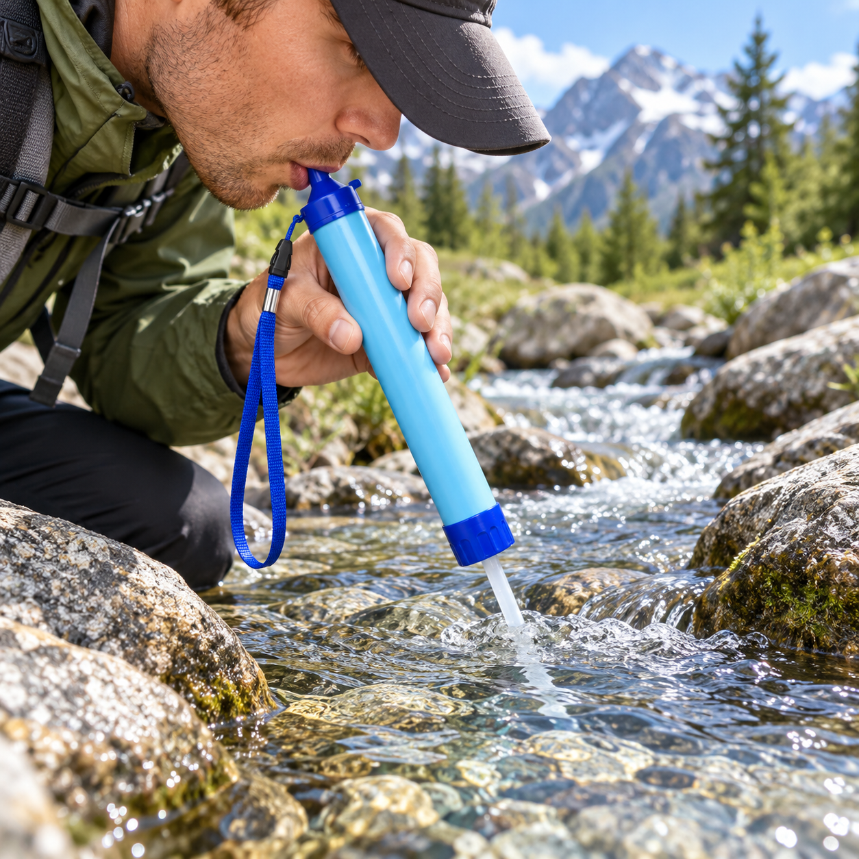 Filtro per acqua portatile, depuratore d'emergenza compatto da viaggio