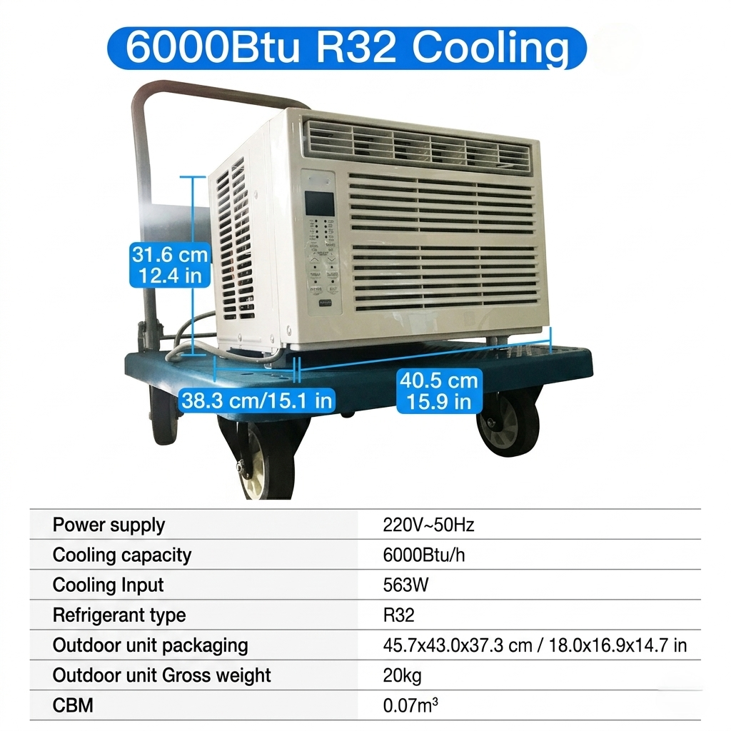 Portable Window Air Conditioner Energy Efficient Compact
