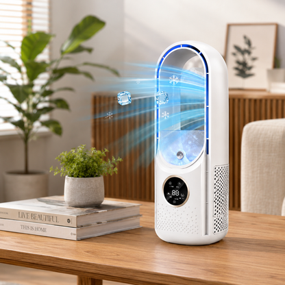 Tragbare Klimaanlage Bladeless Desktop-Kühlventilator