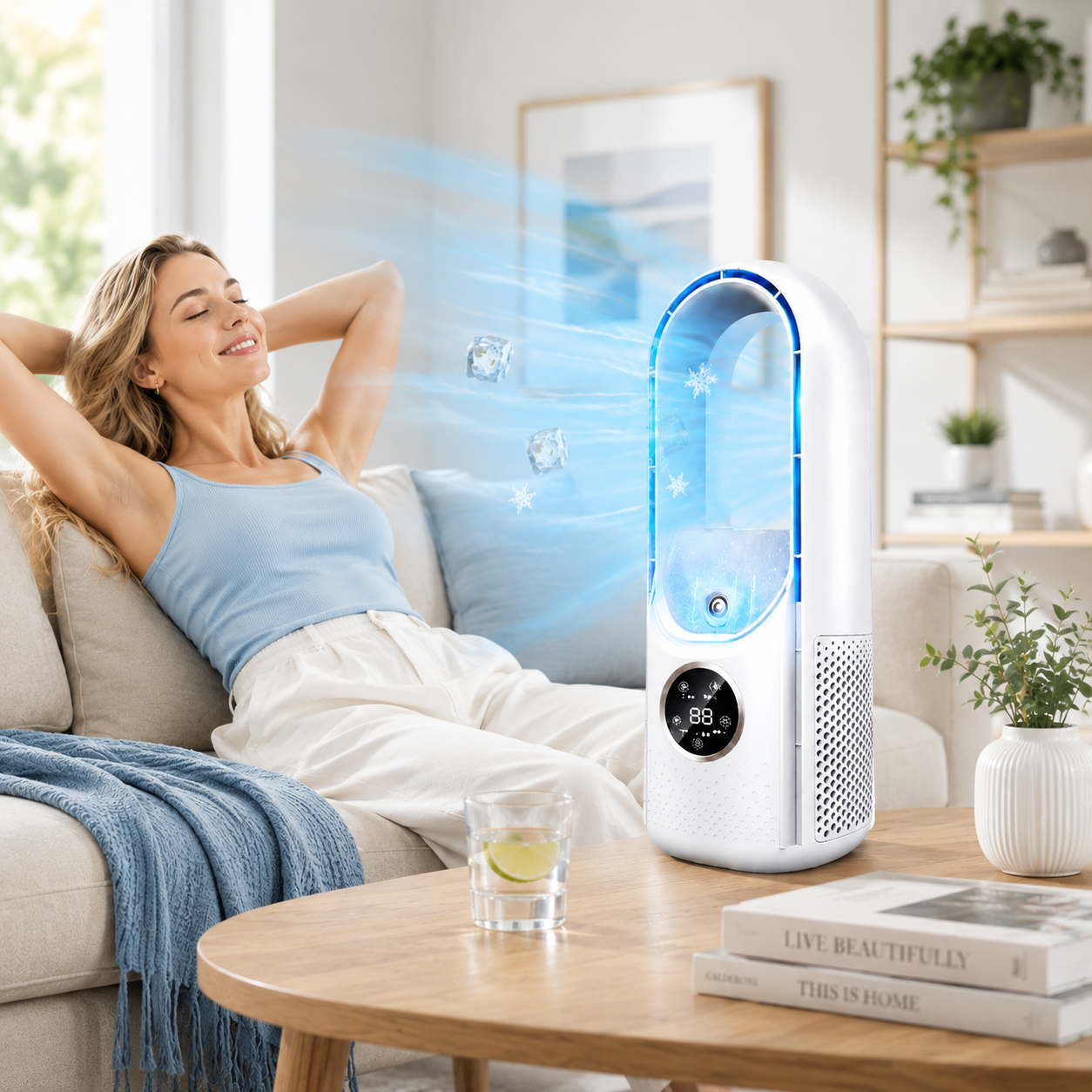 Tragbare Klimaanlage Bladeless Desktop-Kühlventilator
