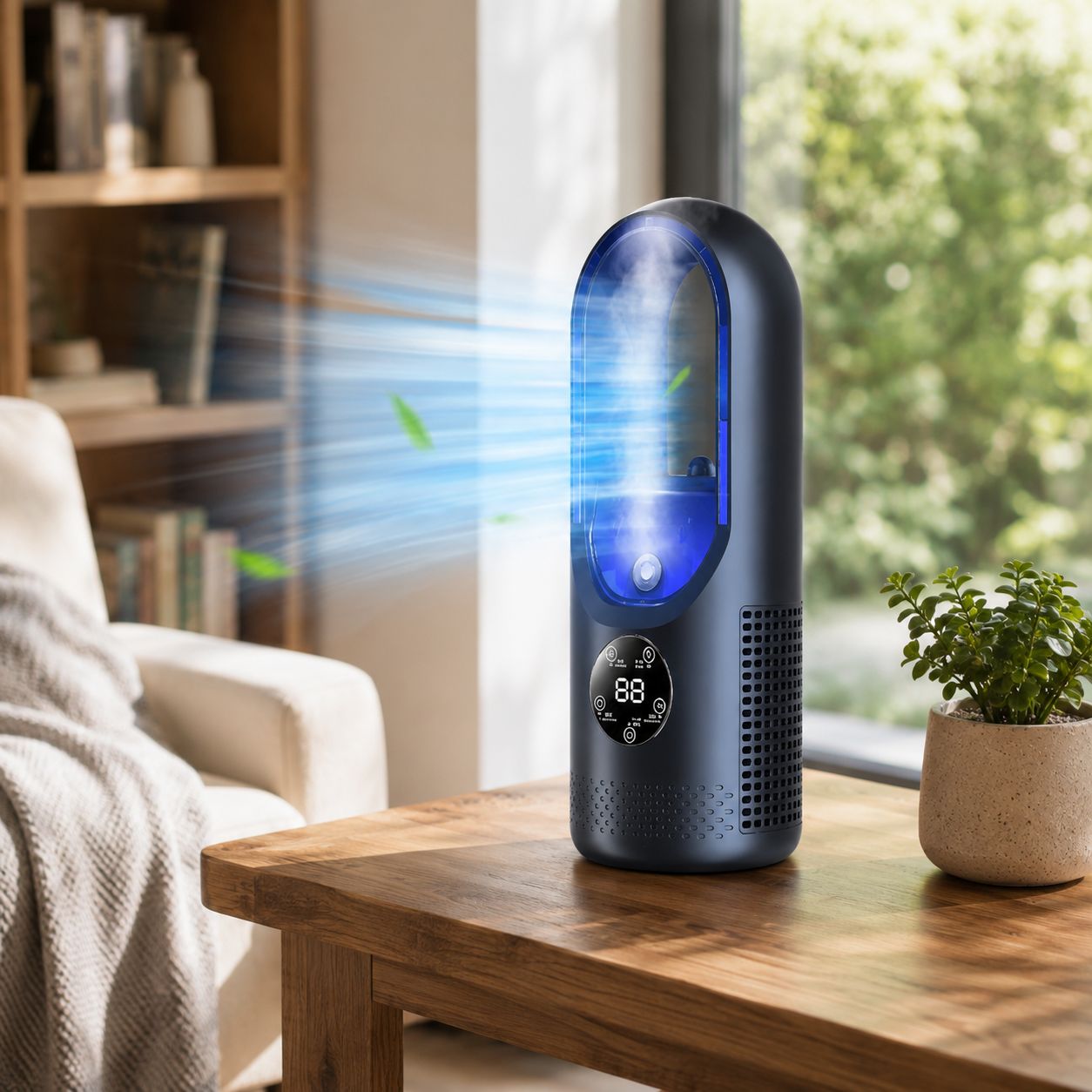 Tragbare Klimaanlage Bladeless Desktop-Kühlventilator