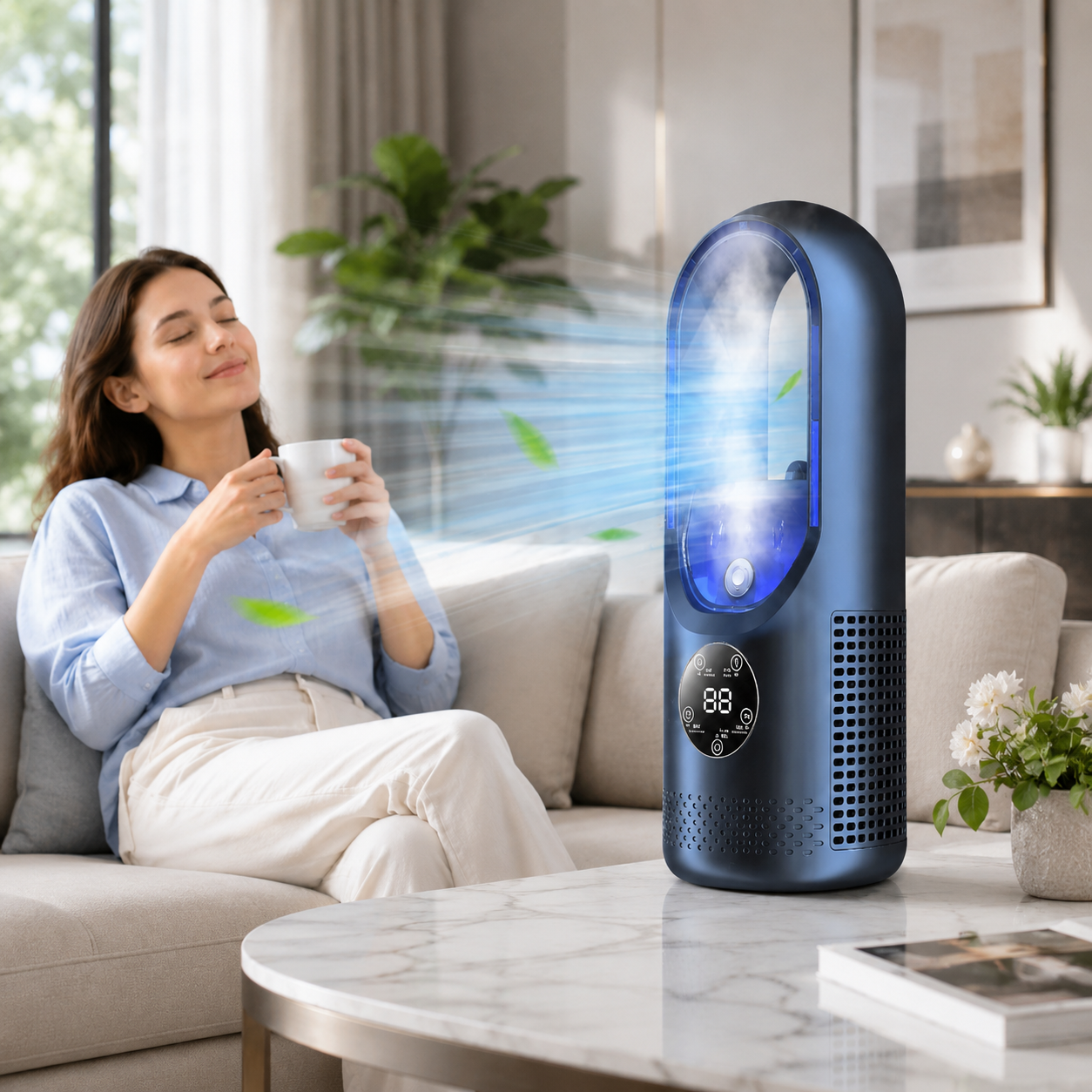 Condizionatore d'aria portatile ventilatore da scrivania mini senza pale