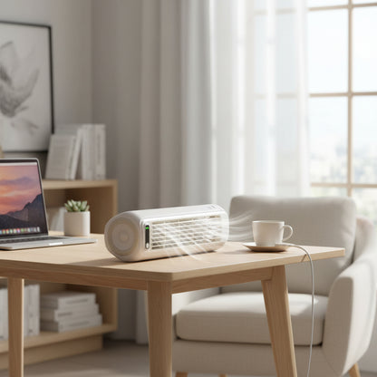 Condizionatore d'Aria Portatile Ventilatore a Torre Senza Pale con Raffreddamento USB