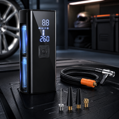 Portable Air Pump Electric Auto Shutoff Compact Cordless