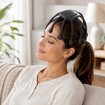 Portable Electric Head Massager Wireless Handheld Shiatsu