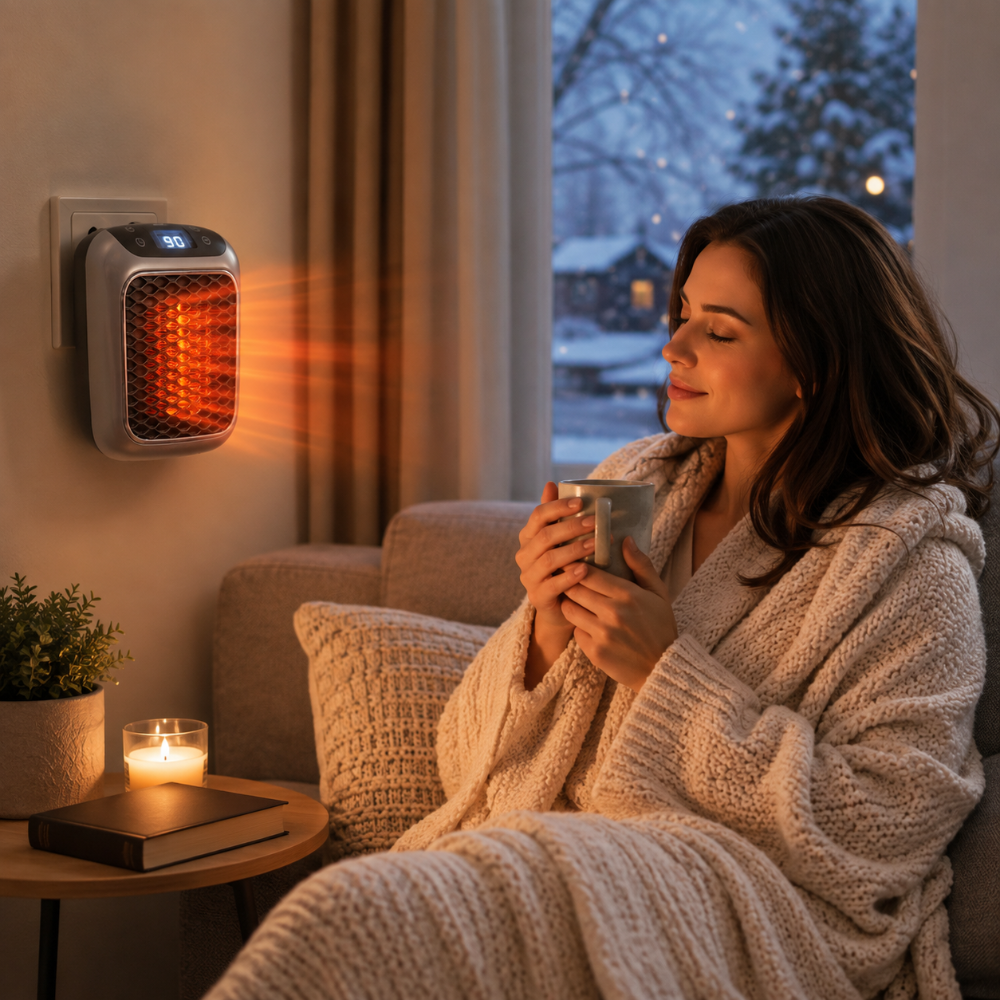 Calefactor portátil compacto eléctrico oscilante