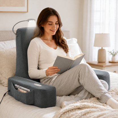Portable Vibrating Backrest Massager Pockets Warmth