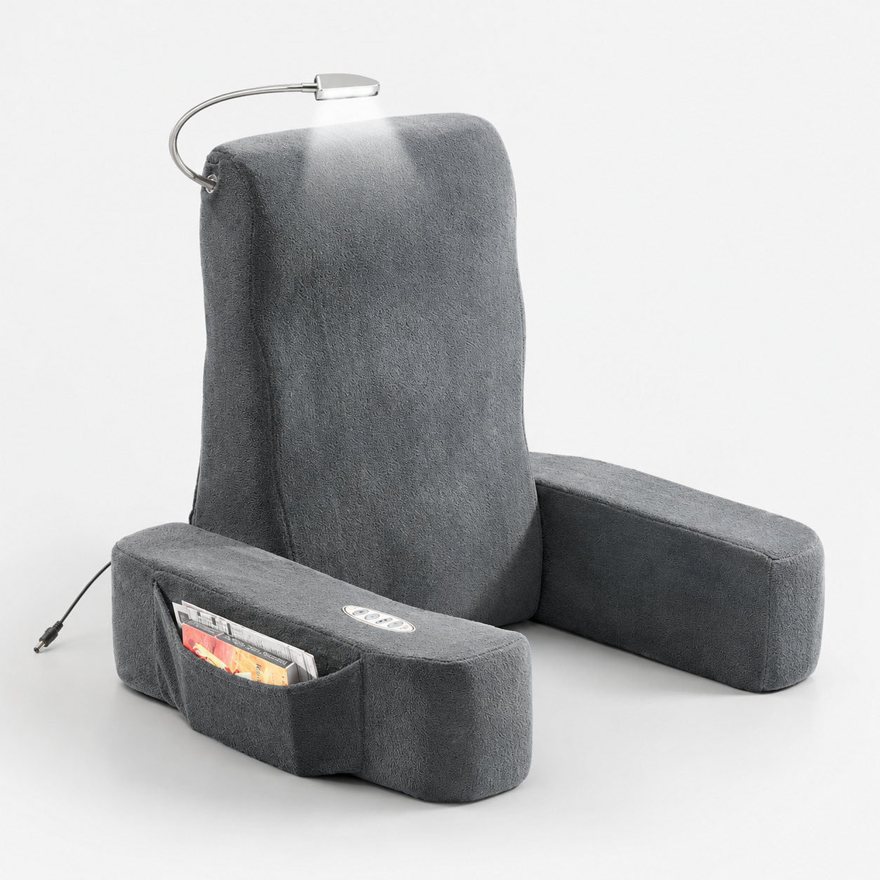 Portable Vibrating Backrest Massager Pockets Warmth