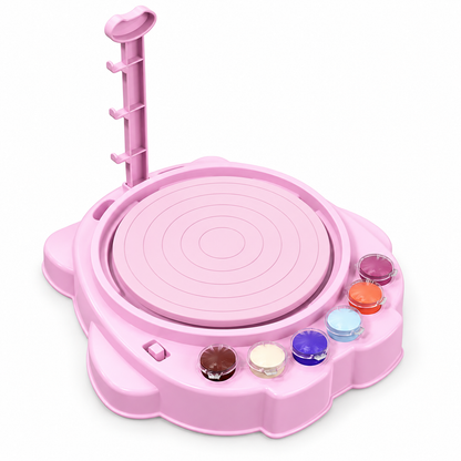 Kit di ceramica per bambini con tornio elettrico, attività creativa e divertente