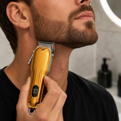 Kraftig motor, hår- og skægtrimmer med skarpt blad til skin fade