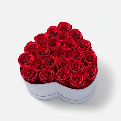 Preserved Roses Heart Box Romantic Flower Gift Home Display