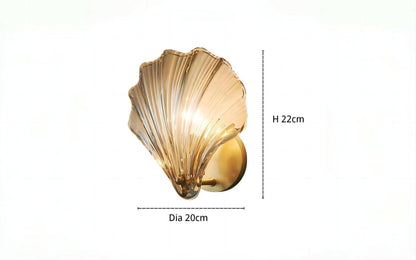 Lampa de perete Marina Shell din sticlă | Eleganță modernă Art Deco