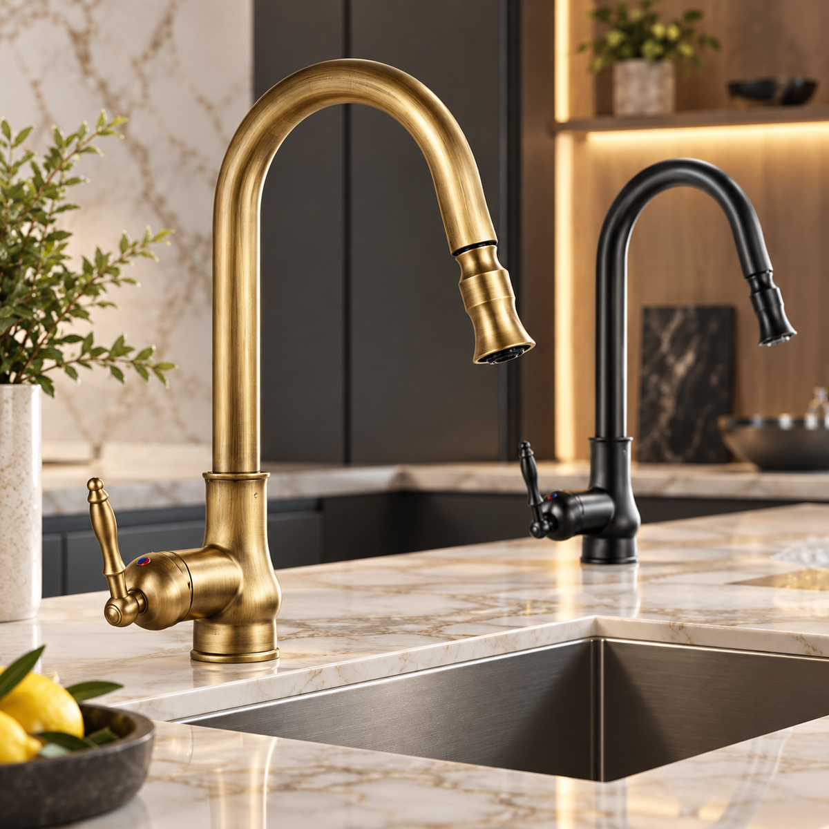 Pull Out Kitchen Faucet Flexible Spray Pull Down Design