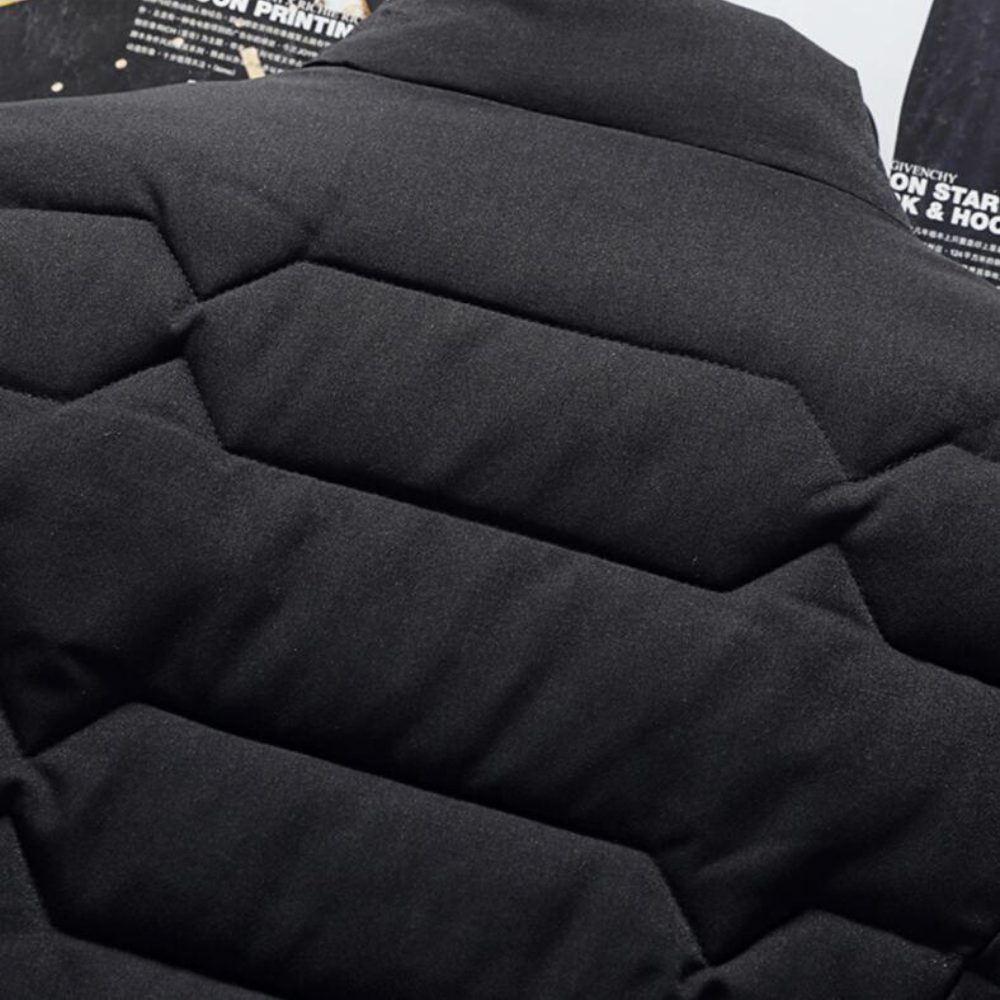 Chaqueta de hombre acolchada con cremallera y bolsillo para uso casual