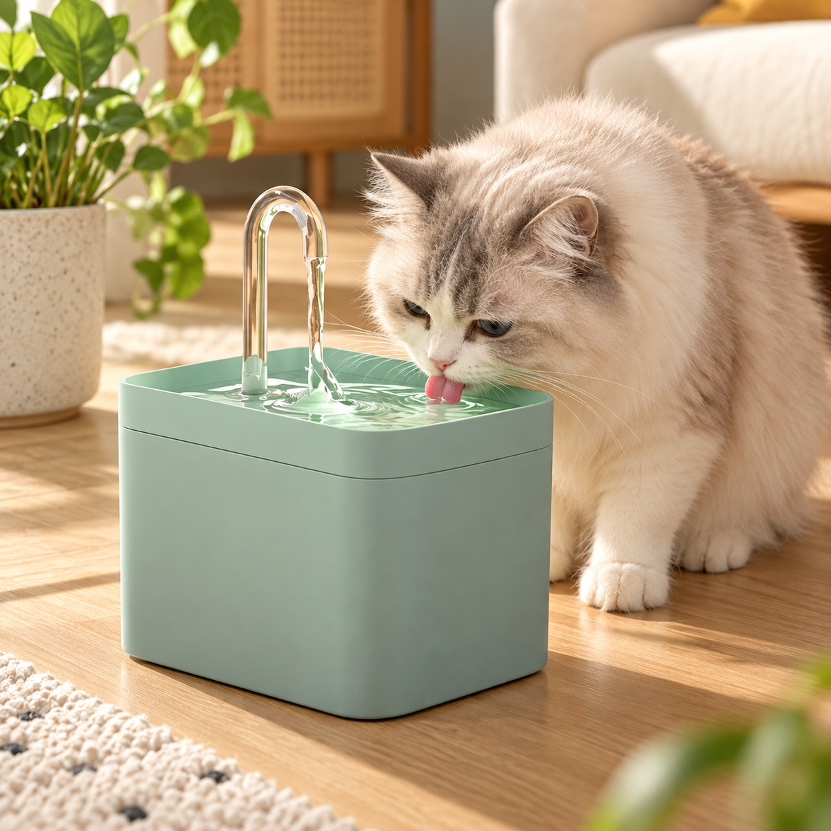 Quiet Cat Water Fountain Automatic Pet Quiet Pump Filter
