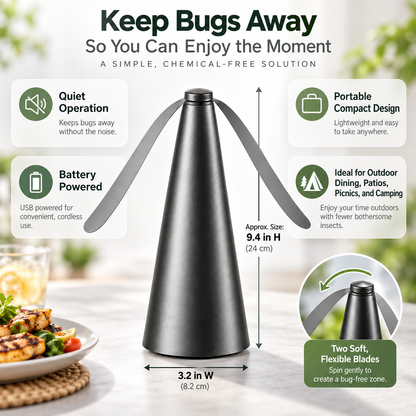 Leiser Insektenabwehr-Ventilator mit tragbarem, kompakt-designtem Aufbau für draußen