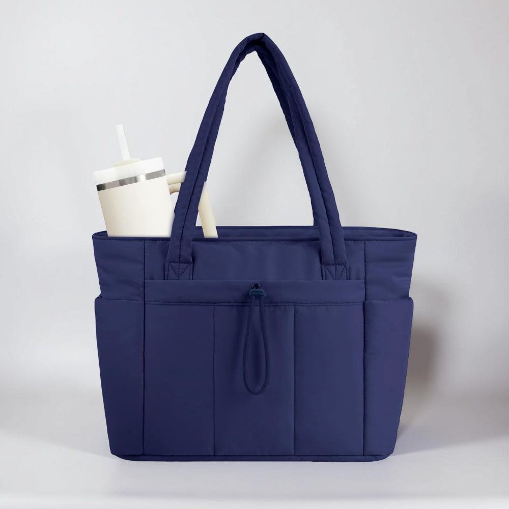 Bolso de mano acolchado para mujer, funda acolchada para portátil, organizador de viaje