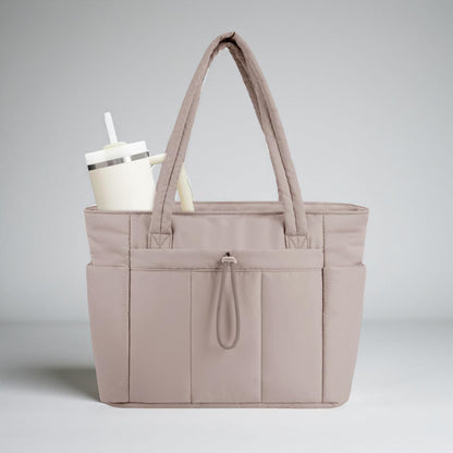 Bolso de mano acolchado para mujer, funda acolchada para portátil, organizador de viaje