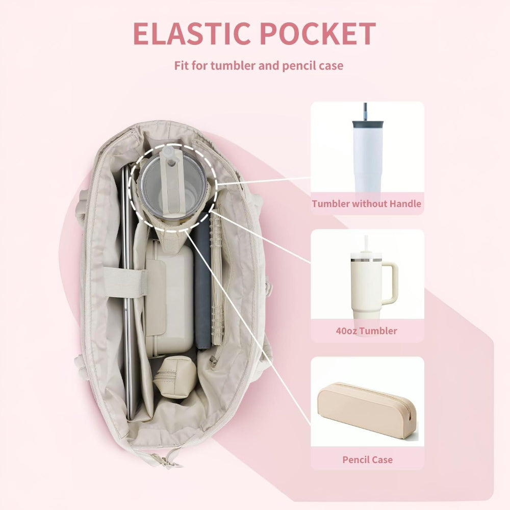 Bolso de mano acolchado para mujer, funda acolchada para portátil, organizador de viaje
