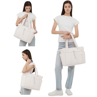 Bolso de mano acolchado para mujer, funda acolchada para portátil, organizador de viaje