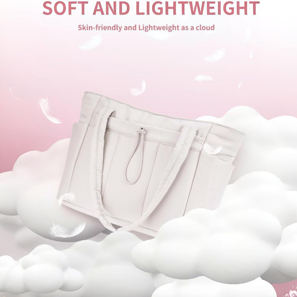 Bolso de mano acolchado para mujer, funda acolchada para portátil, organizador de viaje