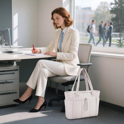 Bolso de mano acolchado para mujer, funda acolchada para portátil, organizador de viaje
