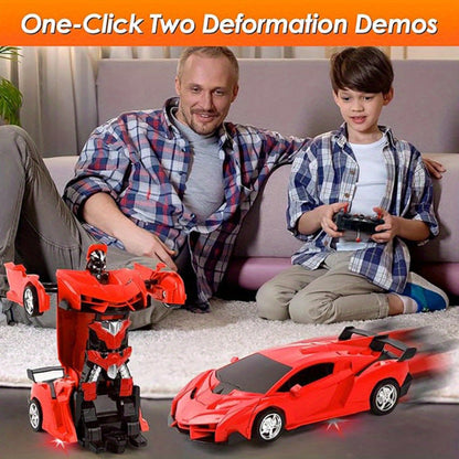 RC Cars Transforming Remote Control Car Robot Toy with LED Lights 6
