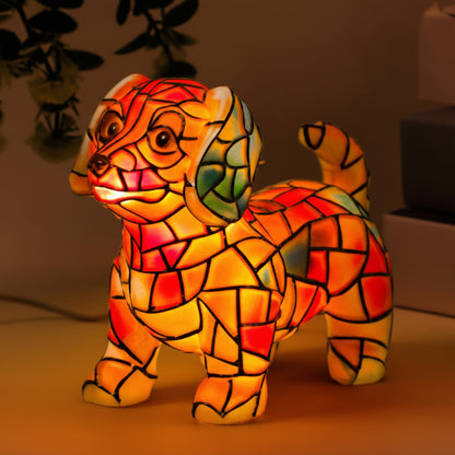 Lampă de masă Figurină câine din rășină Lumină decorativă de accent