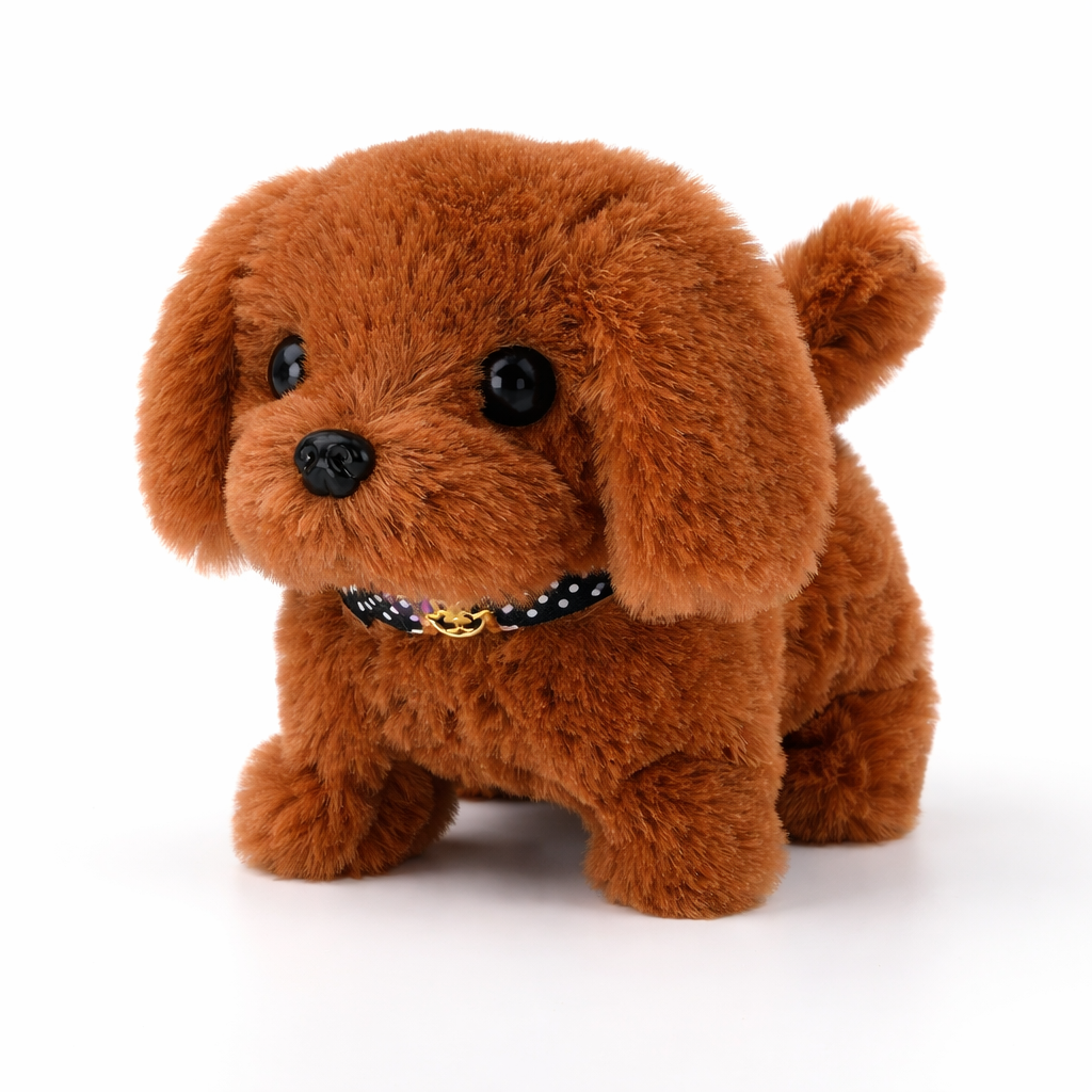 Giocattolo di Peluche Interattivo Cane Robot Cucciolo Realistico che Cammina