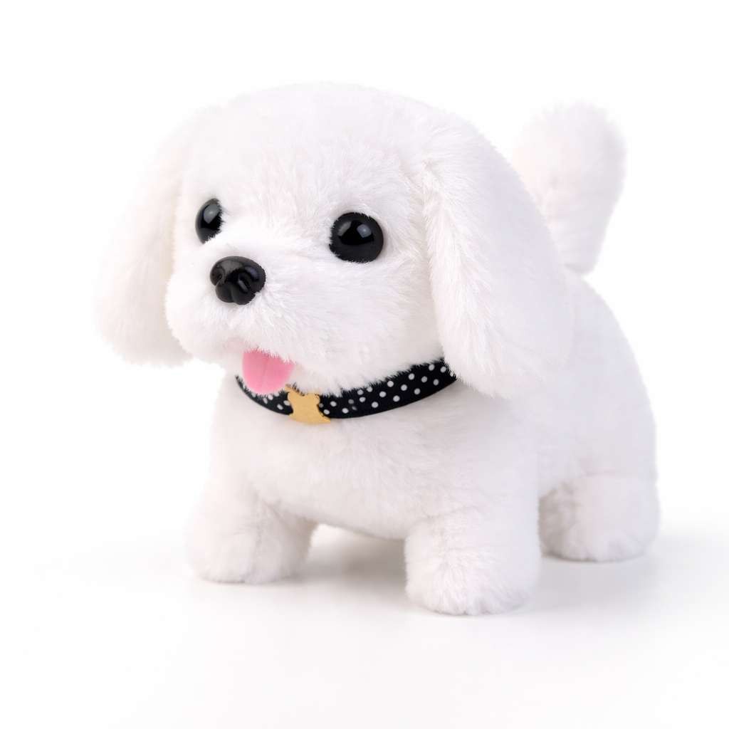 Giocattolo di Peluche Interattivo Cane Robot Cucciolo Realistico che Cammina