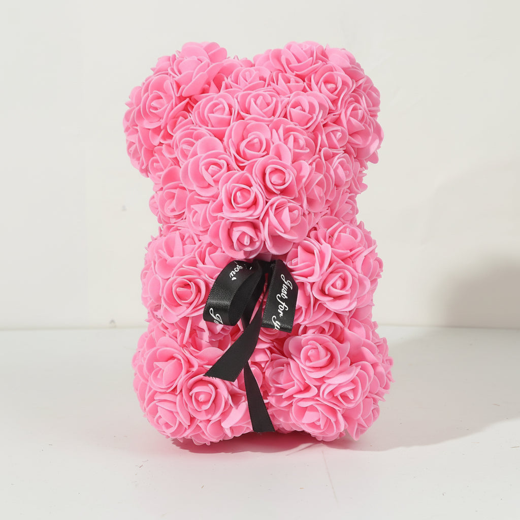 Ursuleț din spumă cu trandafir artificial Cadou de Sfântul Valentin