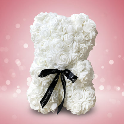 Ursuleț din spumă cu trandafir artificial Cadou de Sfântul Valentin